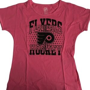 Philadelphia Flyers Girls Pink Falling Ice Short Sleeve T-Shirt - M (10-12)